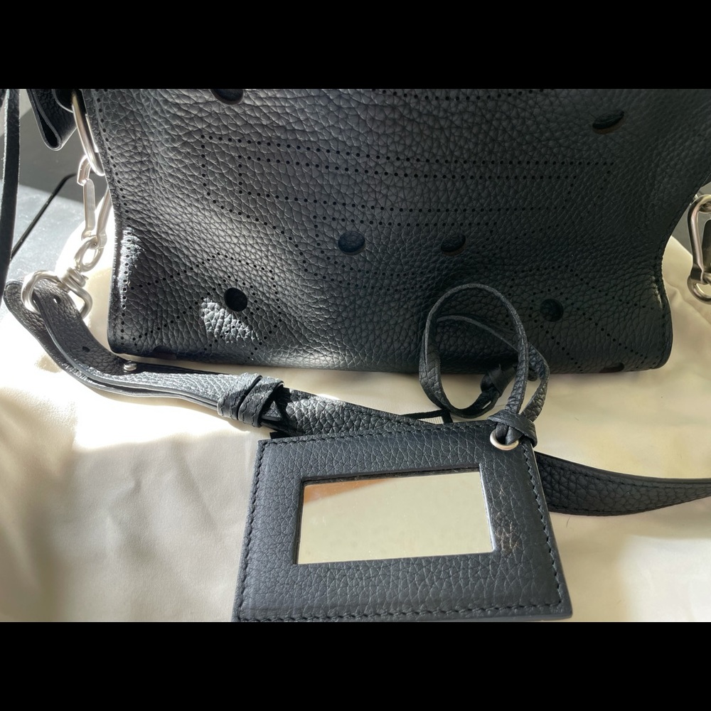 Balenciga blackout perf city purse small
